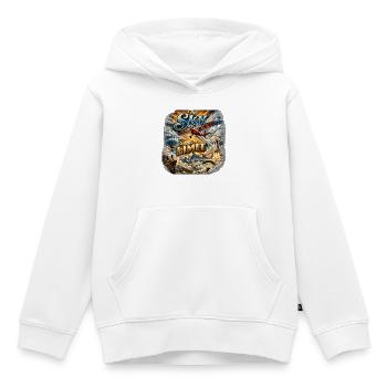 The sky is the limit - Kids Premium Organic Hoodie - white - Front - AI Model Kid Female (0cm)