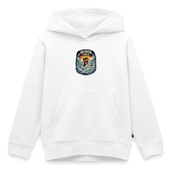 Ascension du poing de l’énergie éolienne - Sweat Premium à capuche enfant bio - blanc - Devant - AI Model Kid Female (0cm)