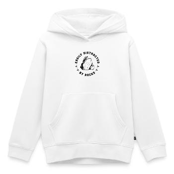 Collectionneur de roches, géologue passionné de roches, humour - Sweat Premium à capuche enfant bio - blanc - Devant - AI Model Kid Female (0cm)