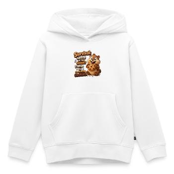 Cookie Hero : Survivre avec des cookies - Sweat Premium à capuche enfant bio - blanc - Devant - AI Model Kid Female (0cm)