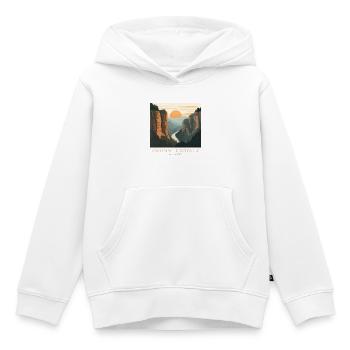 Suisse saxonne | Parc national vintage - Sweat Premium à capuche enfant bio - blanc - Devant - AI Model Kid Female (0cm)