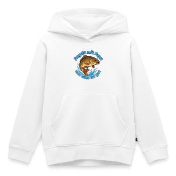 Angeln mit Papa: Alles ist gut - Kinder Premium Organic Hoodie - Weiß - Vorne - AI Model Kid Female (0cm)