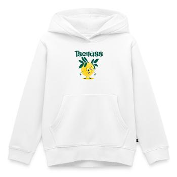 Adieu Changement d’emploi Lemon - Sweat Premium à capuche enfant bio - blanc - Devant - AI Model Kid Female (0cm)