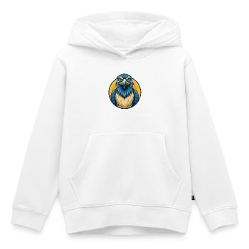 Falcon Kawaii Maskottchen-Cartoon-Clipart-Logo - Kinder Premium Organic Hoodie - Weiß - Vorne - AI Model Kid Female (0cm)