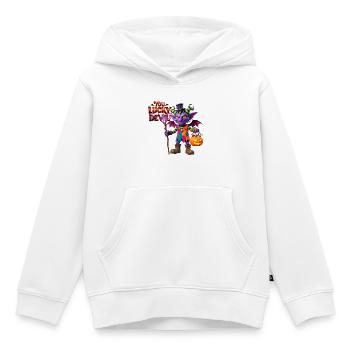 Espèce de gobelin d’Halloween chanceux, diable - Sweat Premium à capuche enfant bio - blanc - Devant - AI Model Kid Female (0cm)