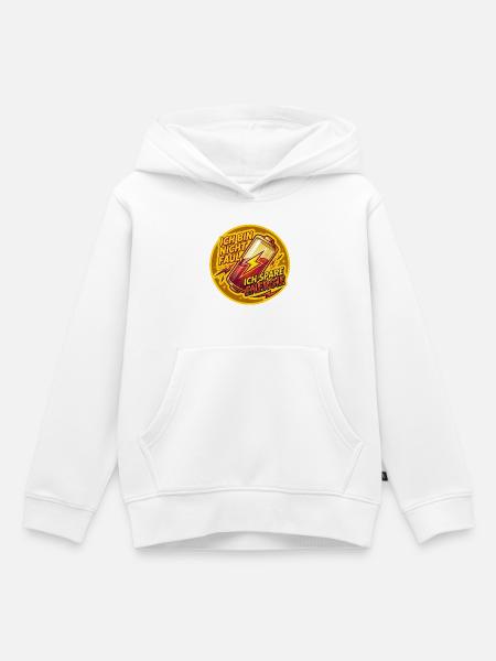 Ich spare Energie Aufdruck - Kinder Premium Organic Hoodie - Weiß