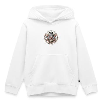 Geschützt Behütet Gesegnet Bunt Hamsa - Kinder Premium Organic Hoodie - Weiß - Vorne - AI Model Kid Female (0cm)