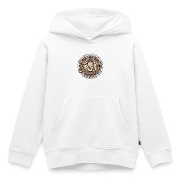 Om Ganesha Namah Bunt Lotus - Kinder Premium Organic Hoodie - Weiß - Vorne - AI Model Kid Female (0cm)