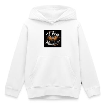 La Machine Boxing - Sweat Premium à capuche enfant bio - blanc - Devant - AI Model Kid Female (0cm)