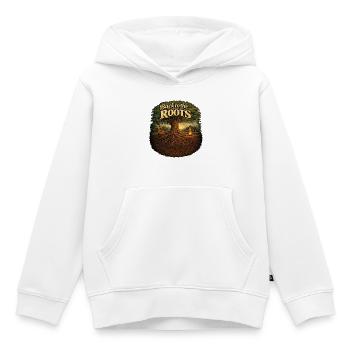 Retour aux racines - Sweat Premium à capuche enfant bio - blanc - Devant - AI Model Kid Female (0cm)