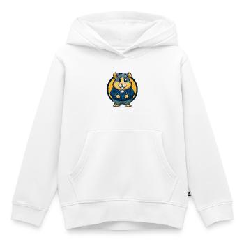 Hamster Kawaii Maskottchen Cartoon Clipart Logo Abzeichen - Kinder Premium Organic Hoodie - Weiß - Vorne - AI Model Kid Female (0cm)
