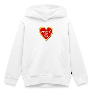 Reservierung Liebe Herz - Kinder Premium Organic Hoodie - Weiß - Vorne - AI Model Kid Female (0cm)