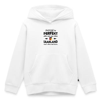 RotGelb Schildwappen Saarland - Kinder Premium Organic Hoodie - Weiß - Vorne - AI Model Kid Female (0cm)