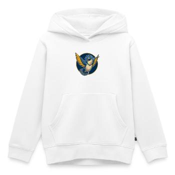Hummingbird Kawaii Maskottchen-Cartoon-Clipart-Logo - Kinder Premium Organic Hoodie - Weiß - Vorne - AI Model Kid Female (0cm)