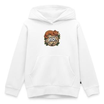 Bkh cannelle non - Sweat Premium à capuche enfant bio - blanc - Devant - AI Model Kid Female (0cm)