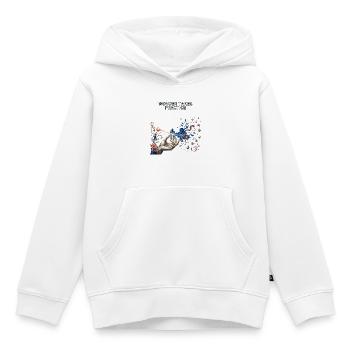 Cristal cosmique et curiosité - Sweat Premium à capuche enfant bio - blanc - Devant - AI Model Kid Female (0cm)