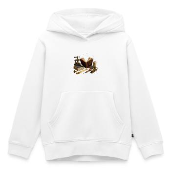 Atelier du relieur céleste - Sweat Premium à capuche enfant bio - blanc - Devant - AI Model Kid Female (0cm)
