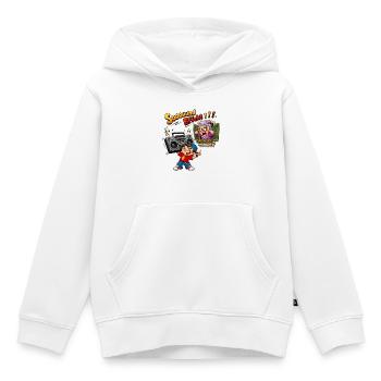 Boombox Chaos mit Oma - Kinder Premium Organic Hoodie - Weiß - Vorne - AI Model Kid Female (0cm)