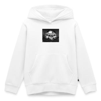 Un soldat silencieux sur une rue mouillée - Sweat Premium à capuche enfant bio - blanc - Devant - AI Model Kid Female (0cm)