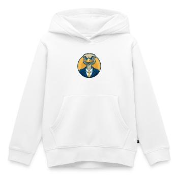 Strauß-Kawaii-Maskottchen-Cartoon-Clipart-Logo-Abzeichen - Kinder Premium Organic Hoodie - Weiß - Vorne - AI Model Kid Female (0cm)