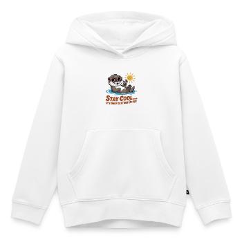 Reste calme, ça ne fait que loutre - Sweat Premium à capuche enfant bio - blanc - Devant - AI Model Kid Female (0cm)