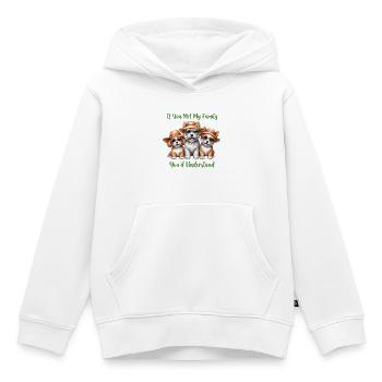 Wenn Sie meine Familie treffen, lustige Hundeliebhaber-Merch. - Kinder Premium Organic Hoodie - Weiß - Vorne - AI Model Kid Female (0cm)