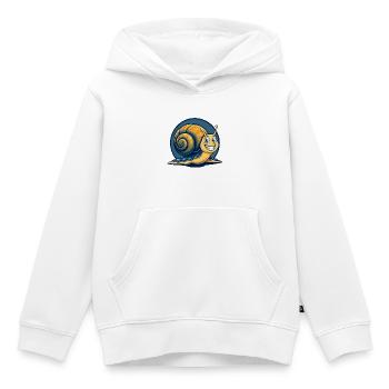 Snail Kawaii Maskottchen Cartoon-Charakter-Clipart-Logo - Kinder Premium Organic Hoodie - Weiß - Vorne - AI Model Kid Female (0cm)