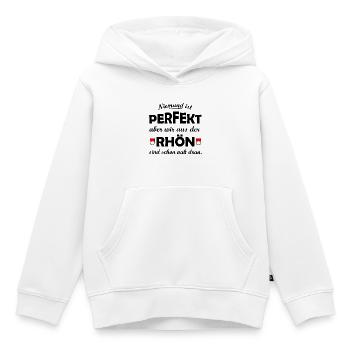 Doppelrote Rhön Zacken auf Schwarz - Kinder Premium Organic Hoodie - Weiß - Vorne - AI Model Kid Female (0cm)