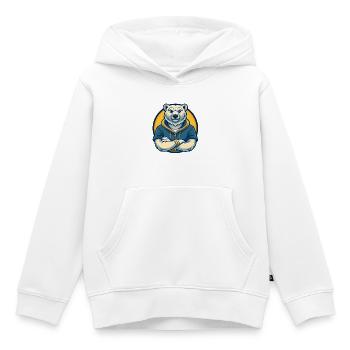 Polar Bear Kawaii Maskottchen-Cartoon-Clipart-Logo - Kinder Premium Organic Hoodie - Weiß - Vorne - AI Model Kid Female (0cm)