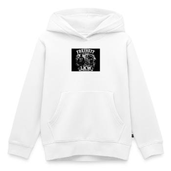 Freiheit auf Rädern: LKW-Liebe - Kinder Premium Organic Hoodie - Weiß - Vorne - AI Model Kid Female (0cm)