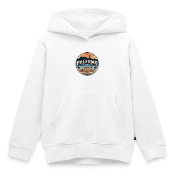Reiseabzeichen der Kathedrale Retro Palermo - Kinder Premium Organic Hoodie - Weiß - Vorne - AI Model Kid Female (0cm)