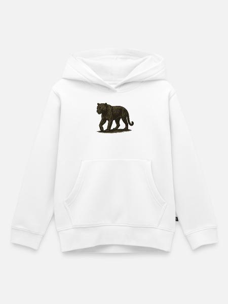 Panther - Kinder Premium Organic Hoodie - Weiß