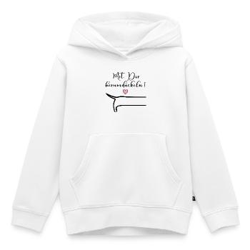 Freundschaft Herumdackeln Dackel - Kinder Premium Organic Hoodie - Weiß - Vorne - AI Model Kid Female (0cm)