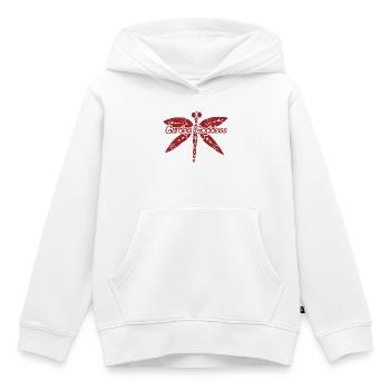 Ailes de Libellule de la Déesse du Jardin - Sweat Premium à capuche enfant bio - blanc - Devant - AI Model Kid Female (0cm)