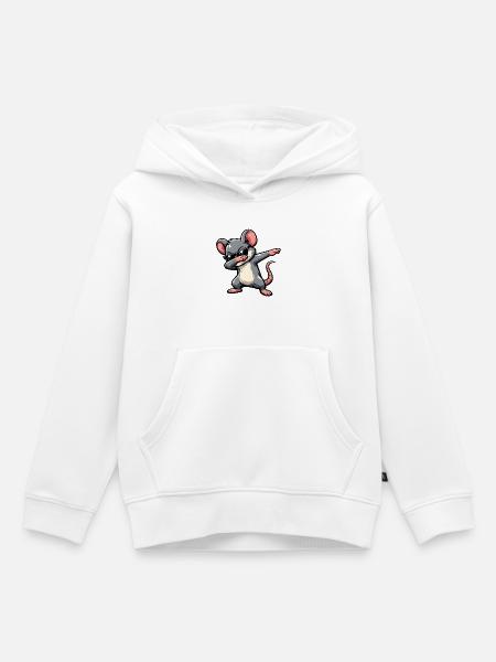 Dabbing Maus - Kinder Premium Organic Hoodie - Weiß