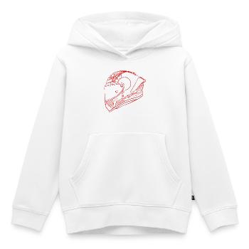 Helm - Kinder Premium Organic Hoodie - Weiß - Vorne - AI Model Kid Female (0cm)