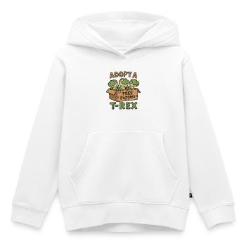 Lustiges T-Rex Welpen Dinosaurier Comic Design - Kinder Premium Organic Hoodie - Weiß - Vorne - AI Model Kid Female (0cm)