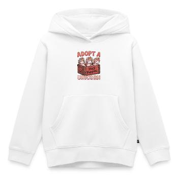 Adopt A Unicorn – Funny Unicorn Design - Kids Premium Organic Hoodie - white - Front - AI Model Kid Female (0cm)