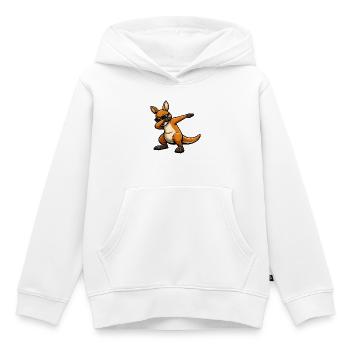 Dabbing Känguru - Kinder Premium Organic Hoodie - Weiß - Vorne - AI Model Kid Female (0cm)