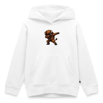 Dabbing Bison - Kinder Premium Organic Hoodie - Weiß - Vorne - AI Model Kid Female (0cm)
