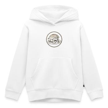 Vintage Motorrad Kreislogo - Kinder Premium Organic Hoodie - Weiß - Vorne - AI Model Kid Female (0cm)
