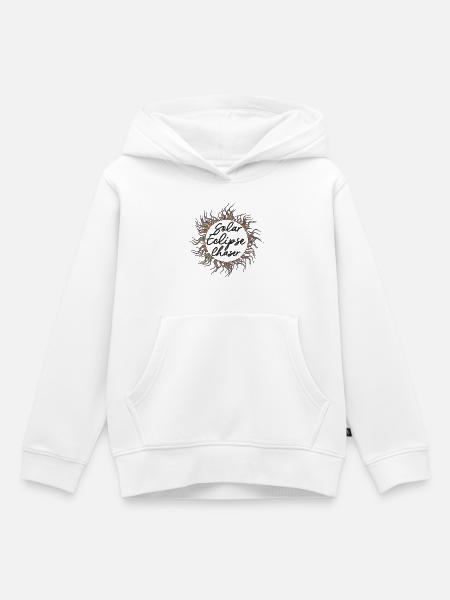 Solar eclipse chaser - Kinder Premium Organic Hoodie - Weiß