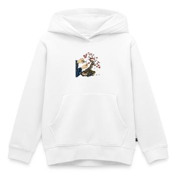 Zen-Bonsai-Fingerarbeit - Kinder Premium Organic Hoodie - Weiß - Vorne - AI Model Kid Female (0cm)