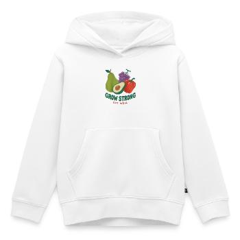 Grow Strong Eat Well Fruits - Kids Premium Organic Hoodie - white - Front - AI Model Kid Female (0cm)