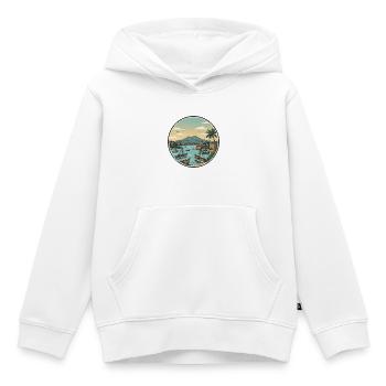 Neapel, Italien, Vesuv-Bucht-Aufkleber - Kinder Premium Organic Hoodie - Weiß - Vorne - AI Model Kid Female (0cm)