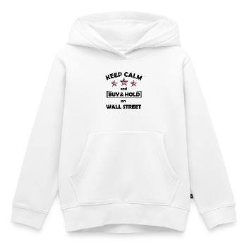Drei Sterne mit US-Flagge Wall Street - Kinder Premium Organic Hoodie - Weiß - Vorne - AI Model Kid Female (0cm)
