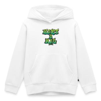 Wart A Mal – Funny Dialect Saying Design - Kids Premium Organic Hoodie - white - Front - AI Model Kid Female (0cm)