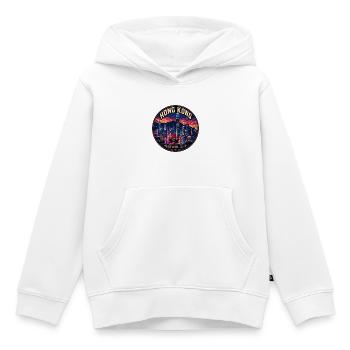 Hong Kong Skyline Vintage Reiseabzeichen - Kinder Premium Organic Hoodie - Weiß - Vorne - AI Model Kid Female (0cm)