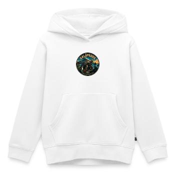 Galapagosinseln Vintage Wildtierabzeichen - Kinder Premium Organic Hoodie - Weiß - Vorne - AI Model Kid Female (0cm)
