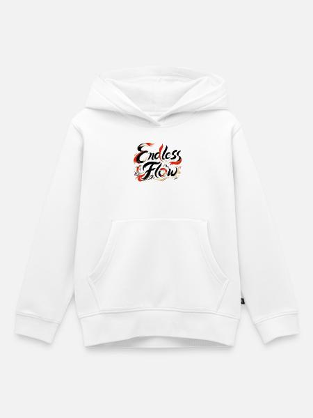 Endless Flow | Japanische Zen Kunst - Kinder Premium Organic Hoodie - Weiß